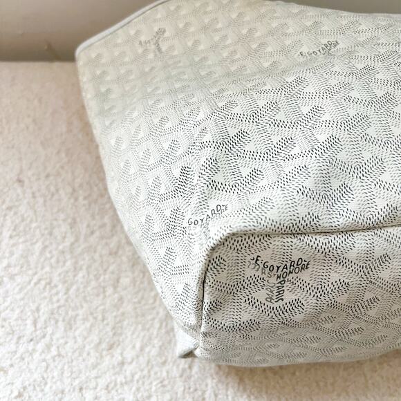 GOYARD White Goyardine Saint Louis PM Tote Bag - Picture 6 of 13